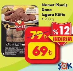 NAMET PİŞMİŞ DANA IZGARA KÖFTE 200 G